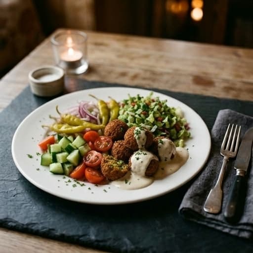 Vegansk Falafel Tallrik